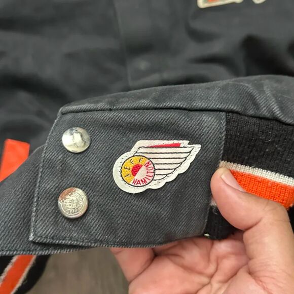 Vintage Jeff Hamilton NCAA Miami Hurricanes Orange Bowl Leather Jacket Size M - Picture 11 of 16